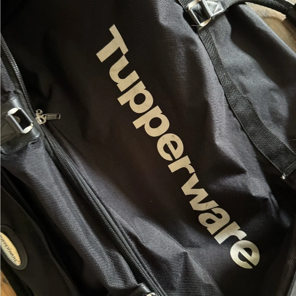 Tupperware Black Duffel Bag with Multicolor 'home' Logo